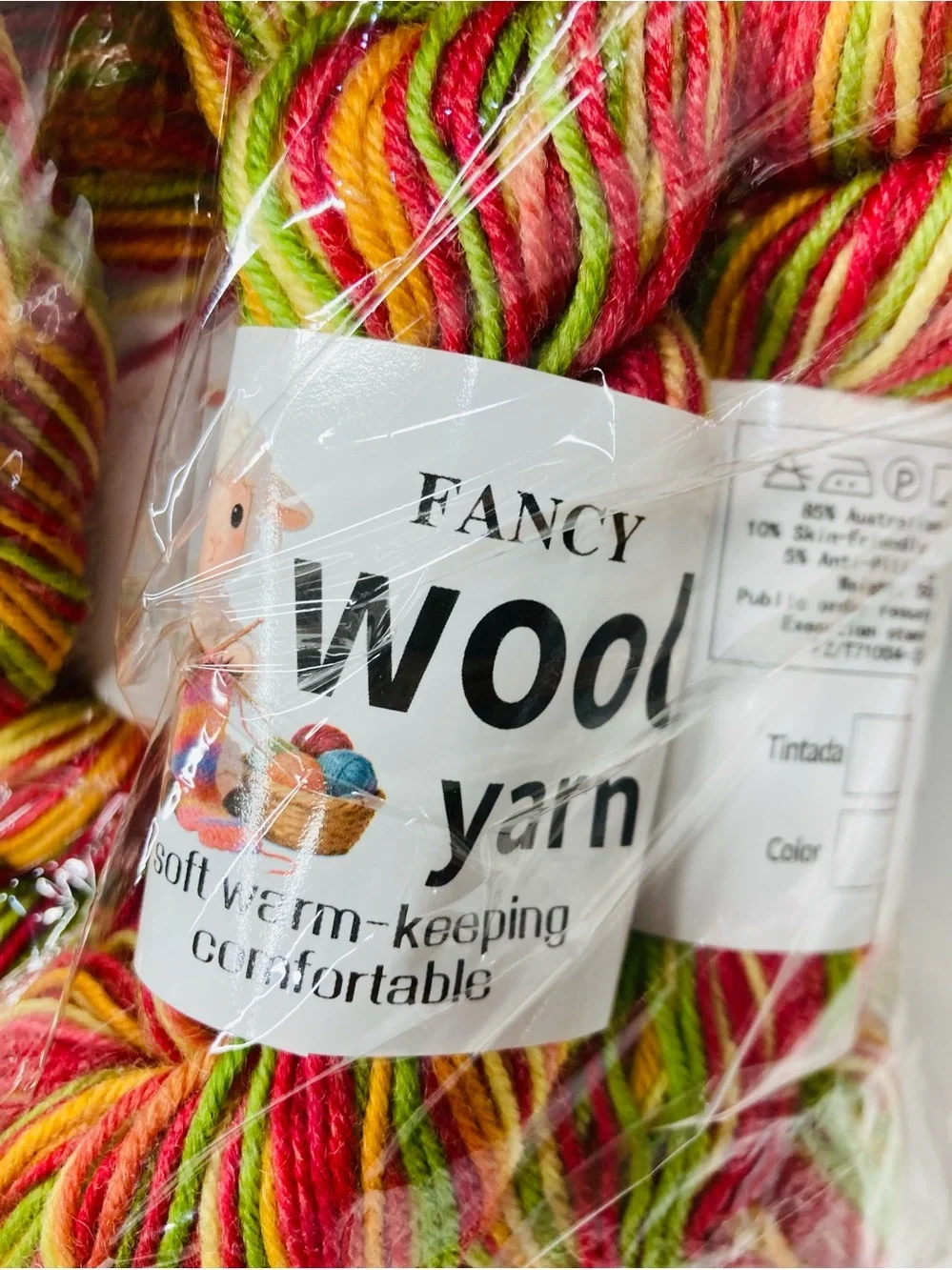 10 NEW Fancy Wool Yarn 480+g 85% Australian Wool 10% Camel 5% Anti-Pilling Fiber